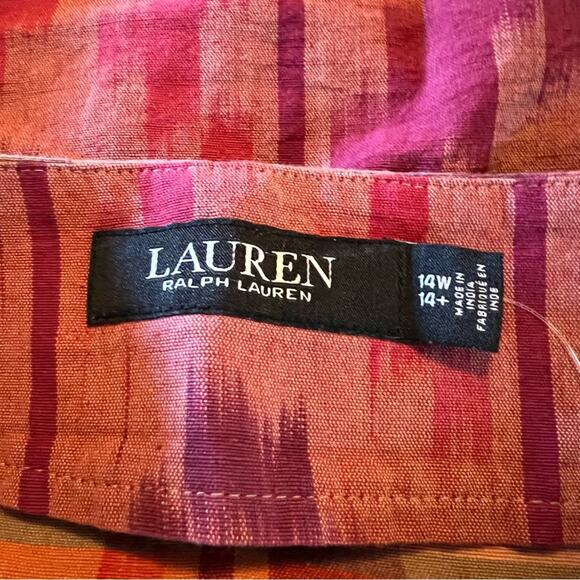 Lauren Ralph Lauren True Wrap Skirt Above  Knee Geo Motif Ruffle Ikat  NEW 14 - Picture 11 of 11